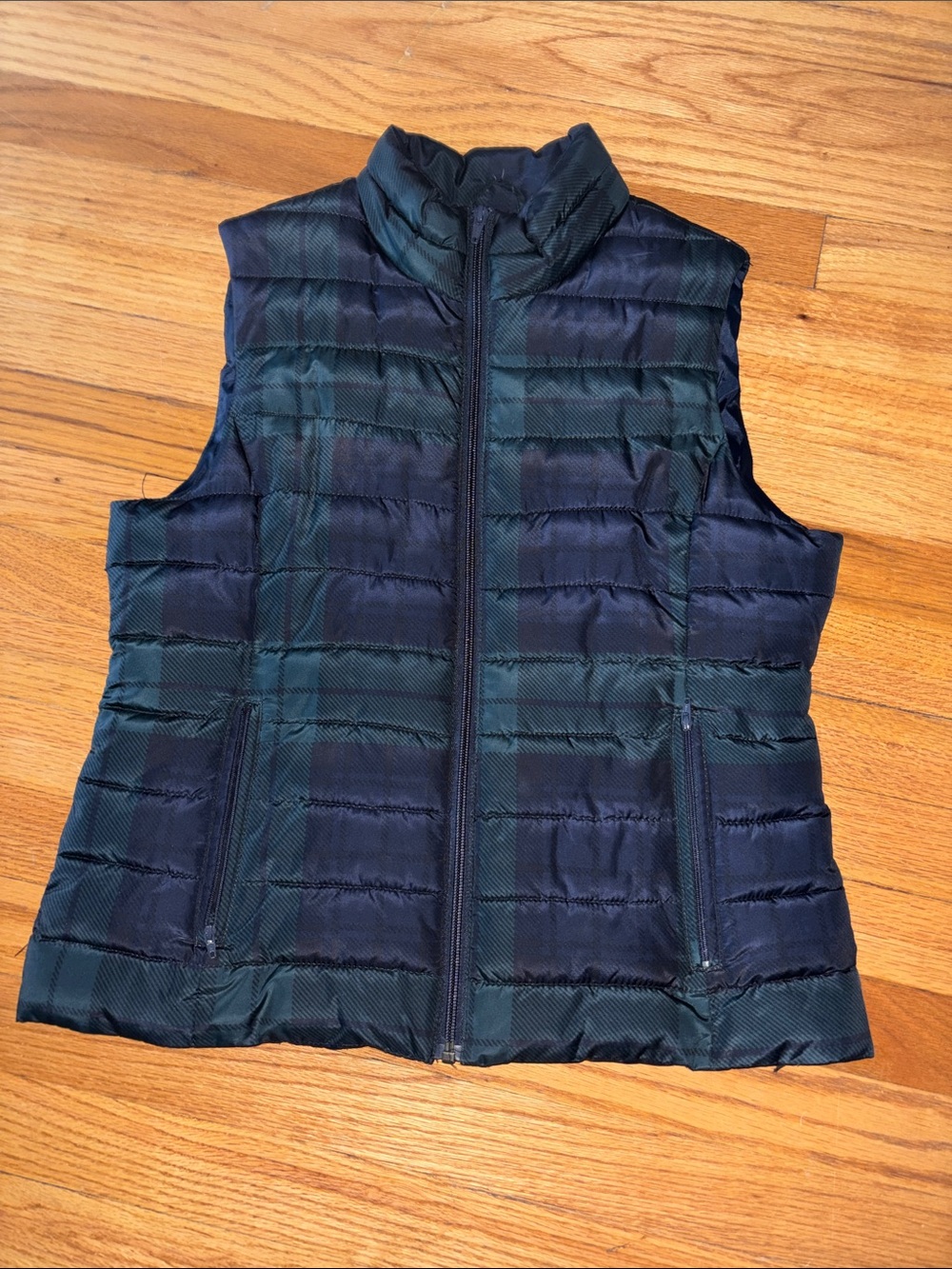 Awesome Black Watch Plaid Quilted Vest